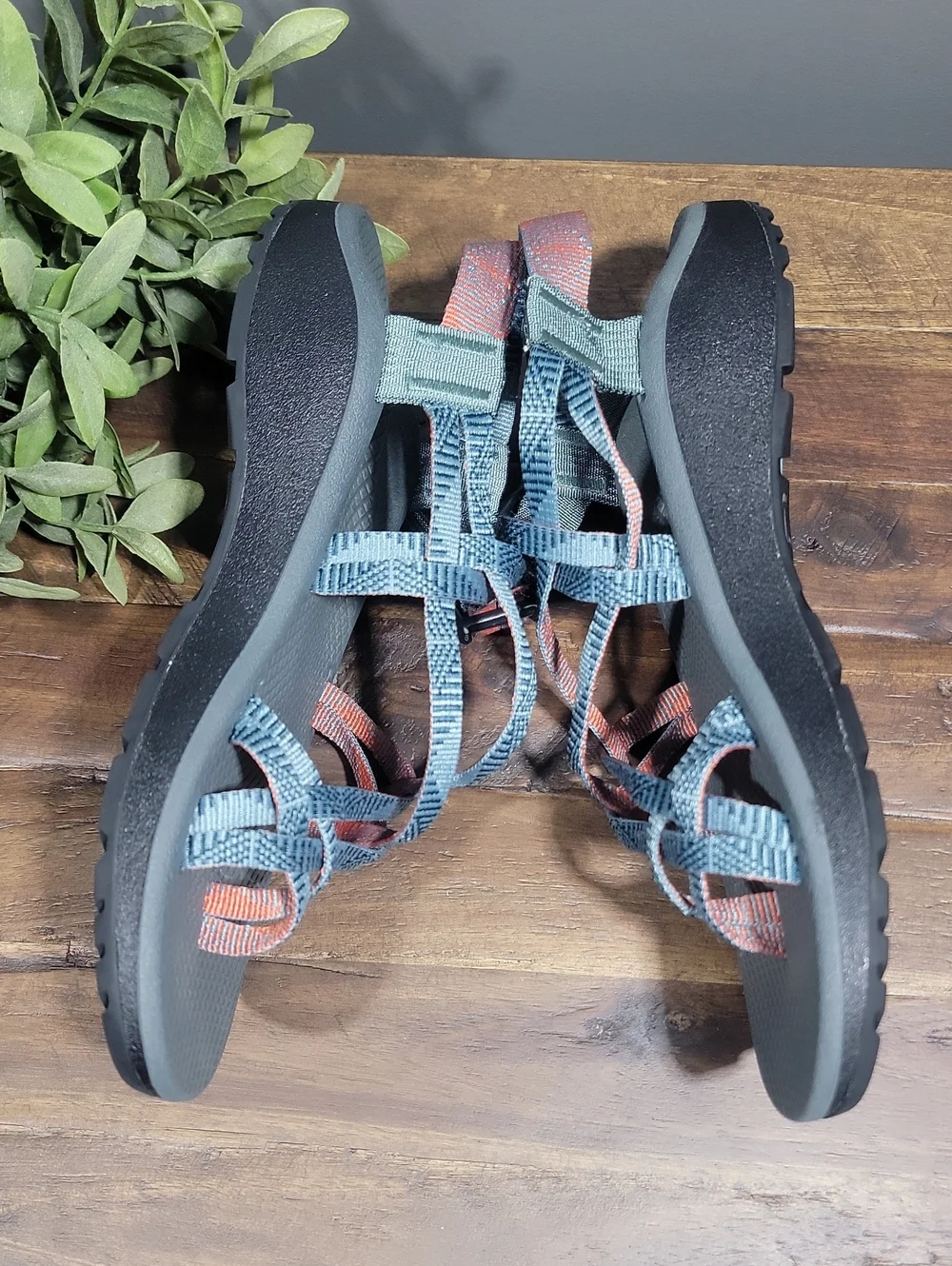 Chaco Z Cloud Teal Sandals W9